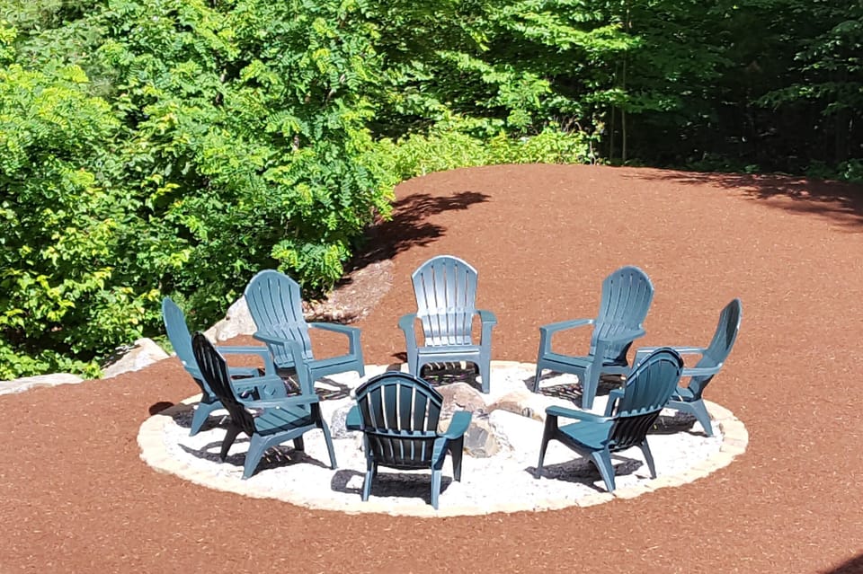 Backyard and outdoor fire pit
