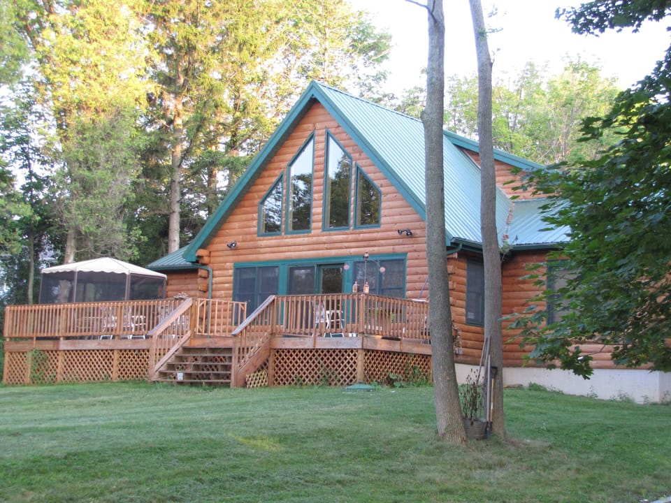 The backyard and the deck