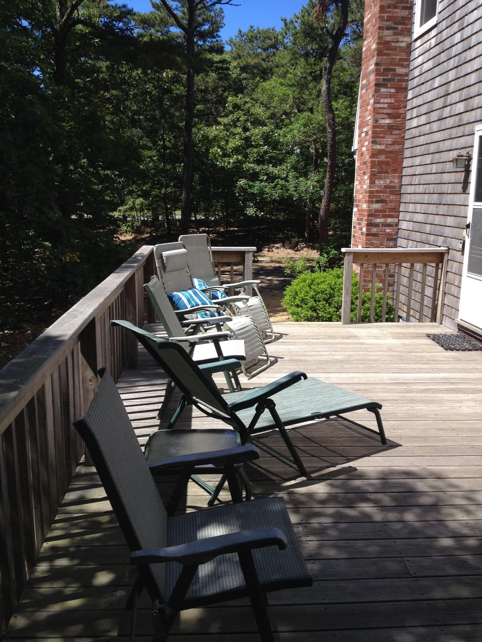 Enjoy the morning sun on the wrap around deck.
