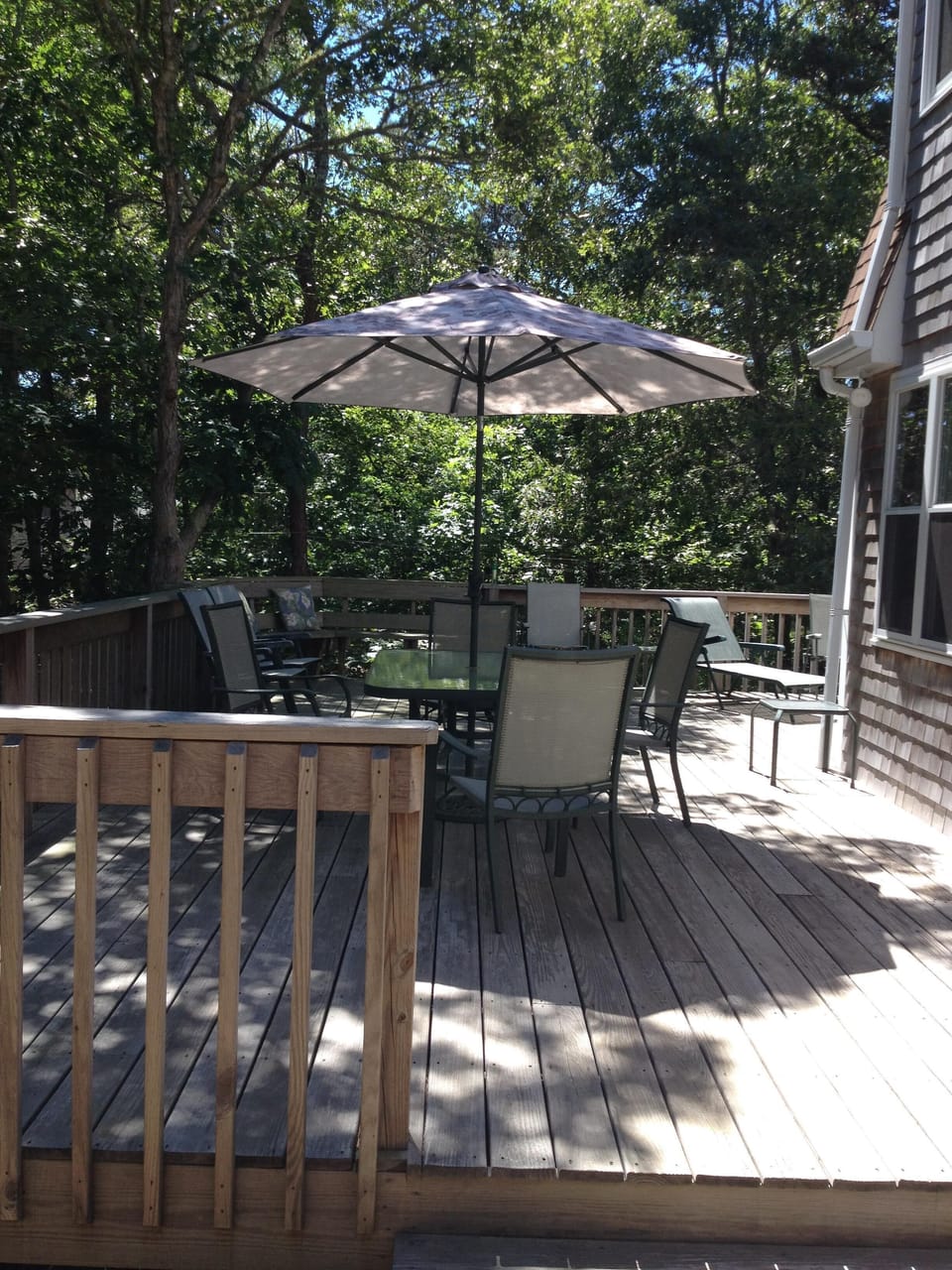 Dine and relax on the back deck.