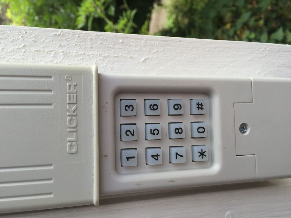 key-pad entry, come ad go as you please