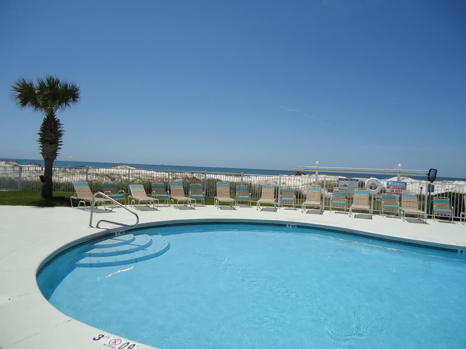 The pool on the way to the beach, 1 of 7 outdoor pools on the compound.