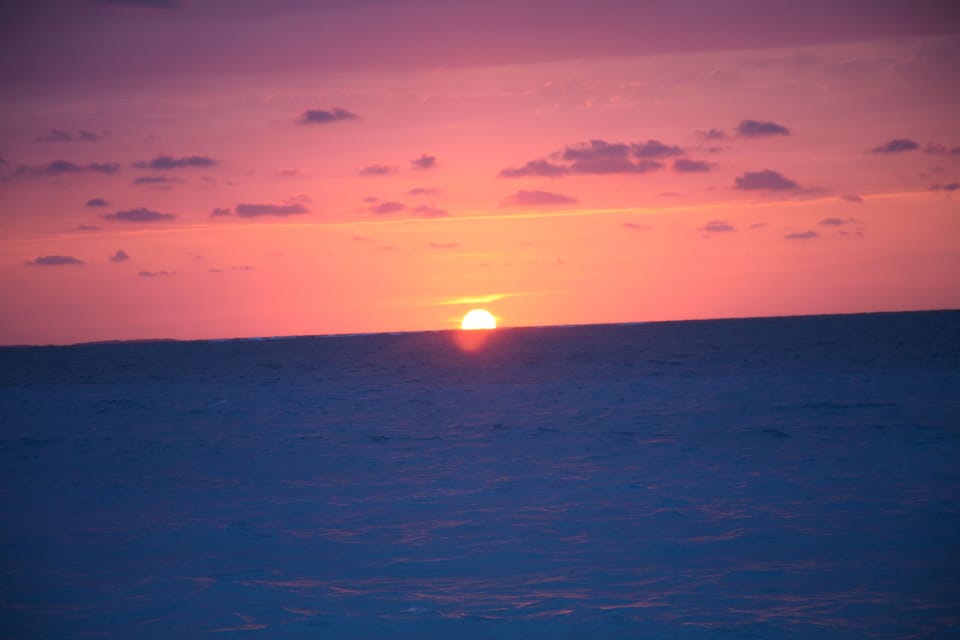 Breathtaking view of the sunset from the beach