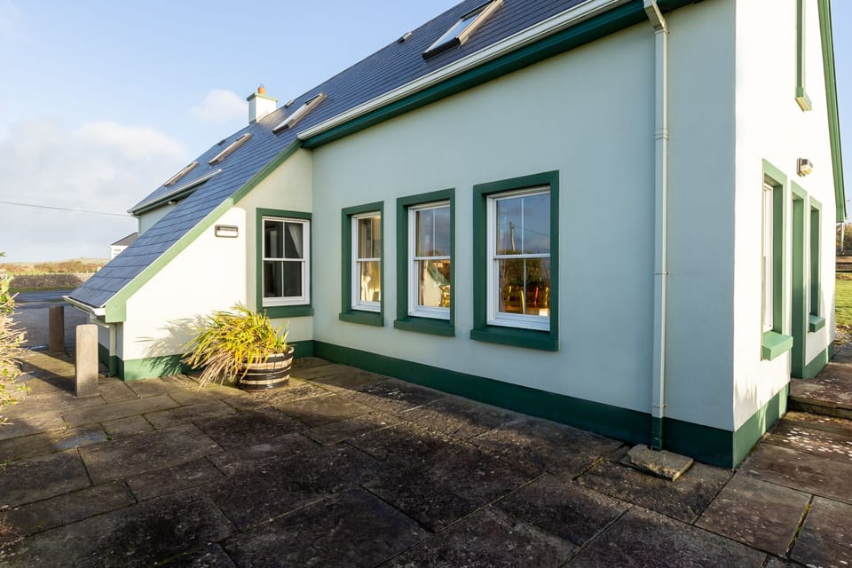 Sun catching area in front of house 