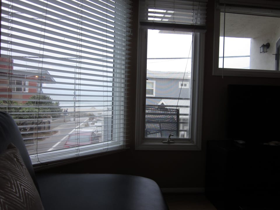 Ocean View from Living Room sectional sofa