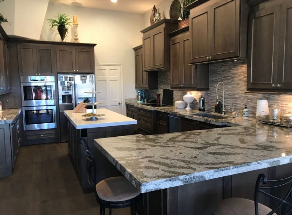 Double ovens in kitchen