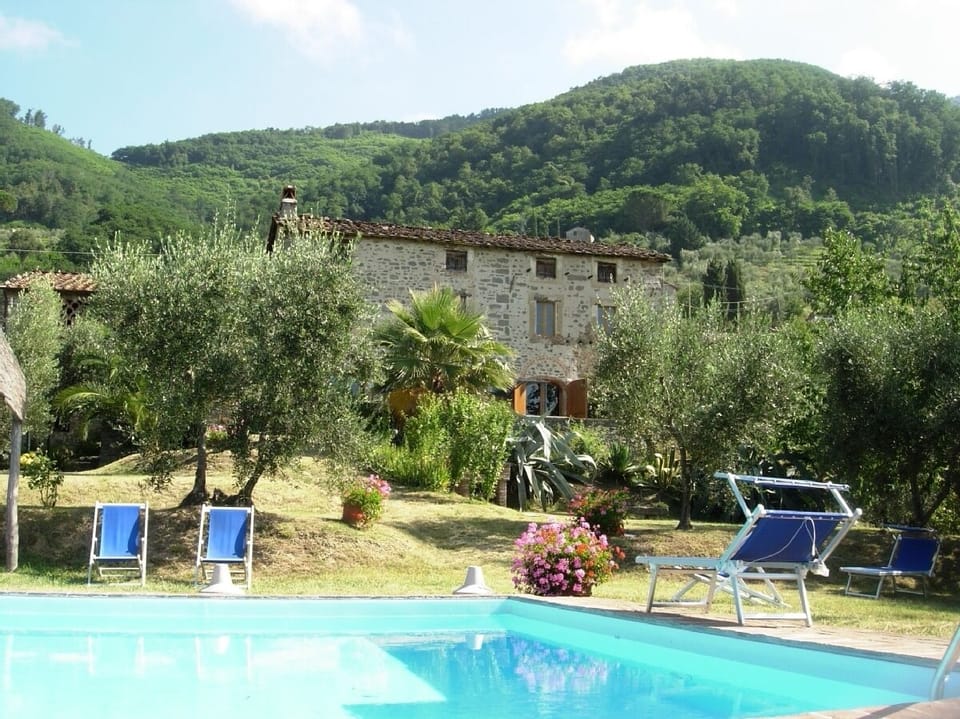 View of the house from the swimming pool