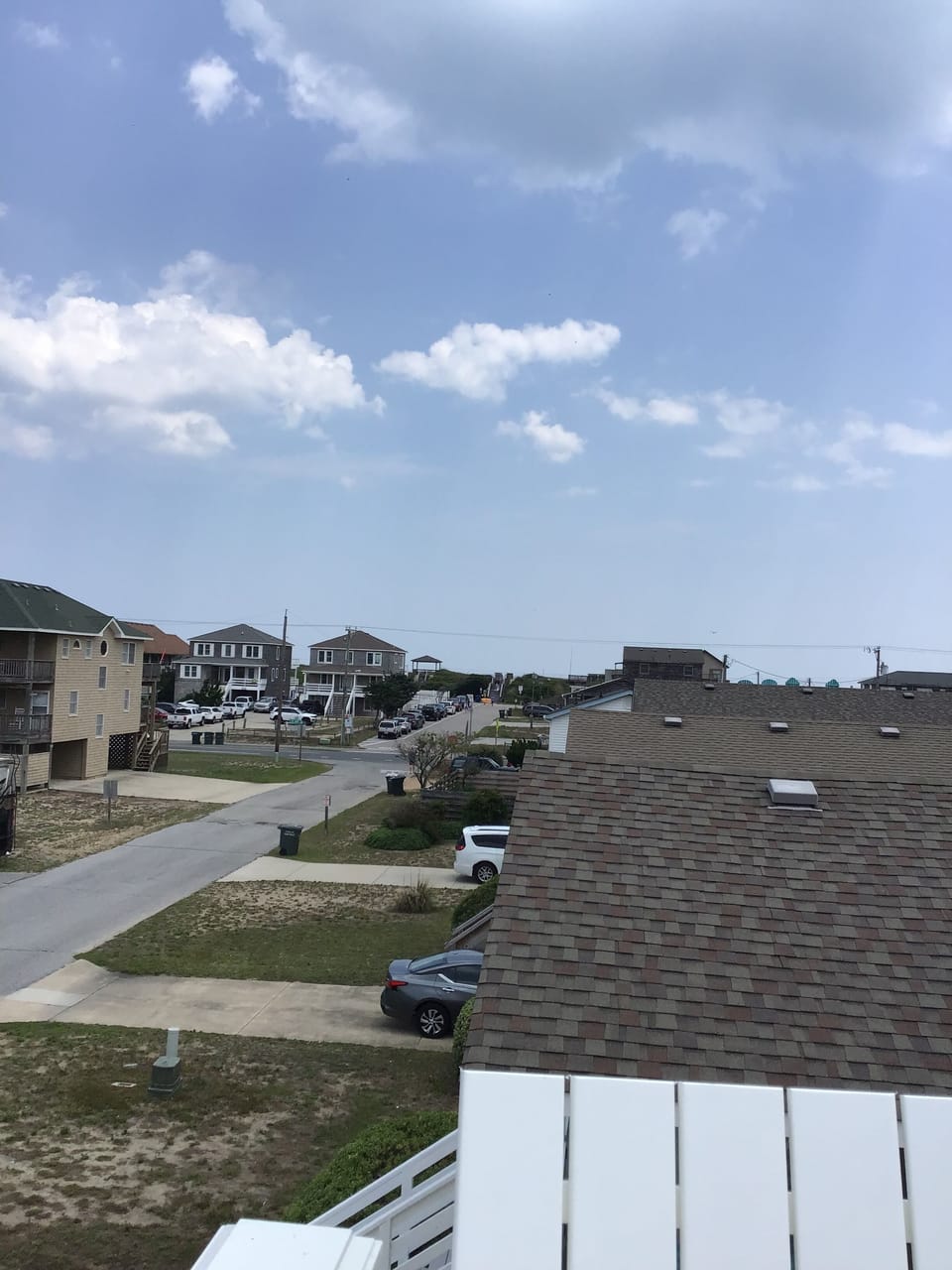 View from crows nest to public beach access directly up the street.