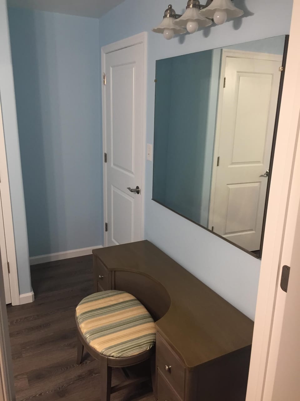 Custom made vanity in master bath