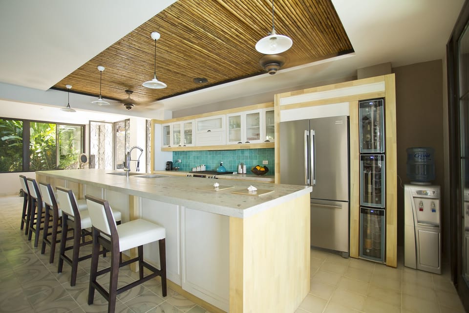 Kitchen, looking towards the entrance