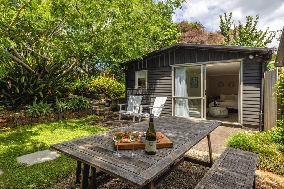 Private outdoor dining and BBQ area.