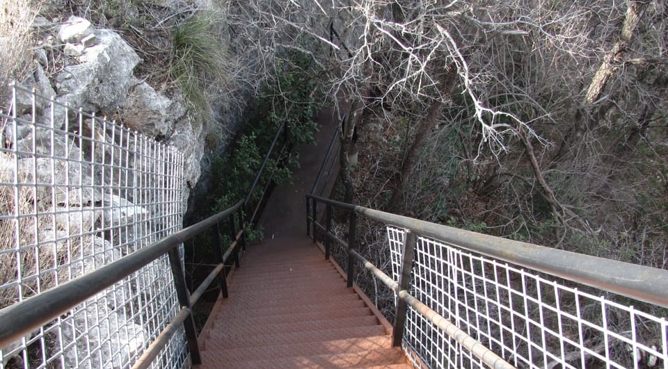 Stairs going down to creek