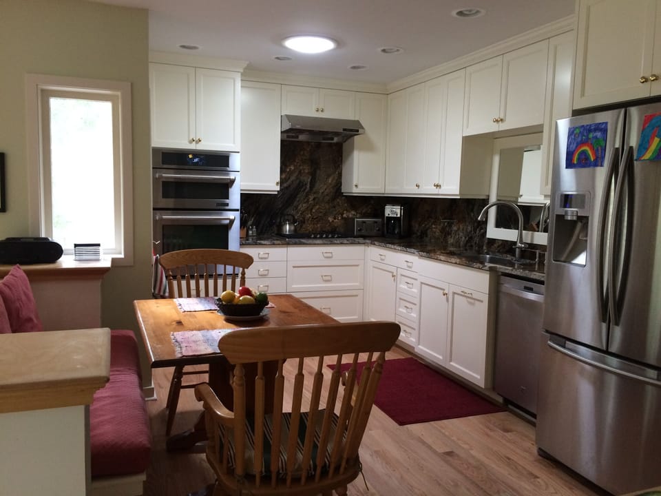 Newly renovated kitchen with Thermador gas cooktop.