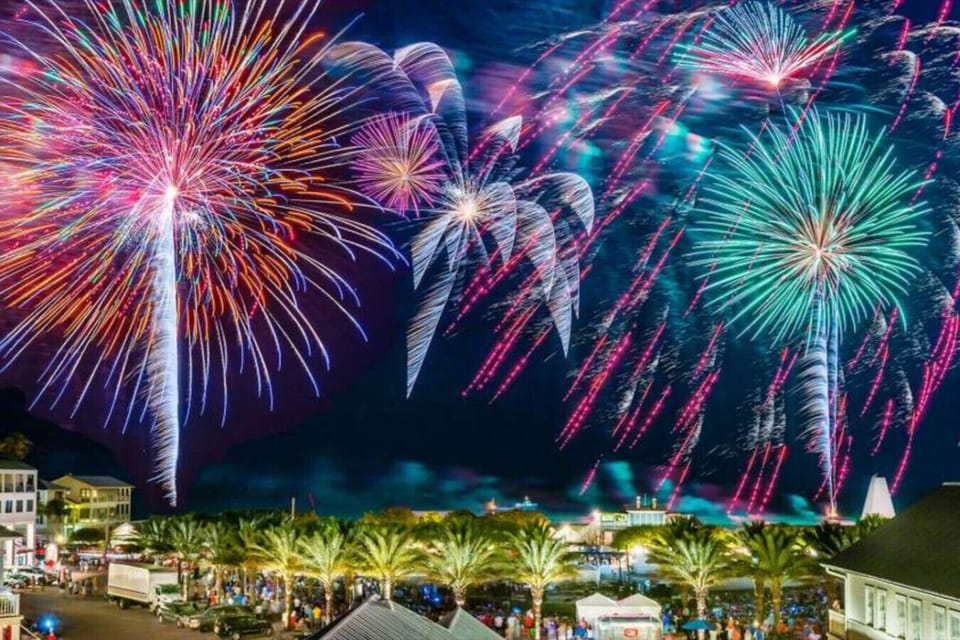 Fourth of July fireworks at Seaside