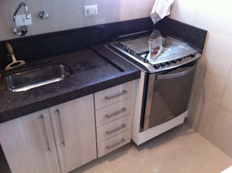 Sink and brand new oven
