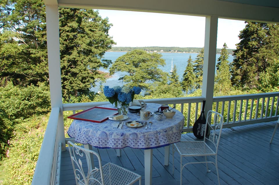 A beautiful breakfast on the porch - before hitting the tennis courts