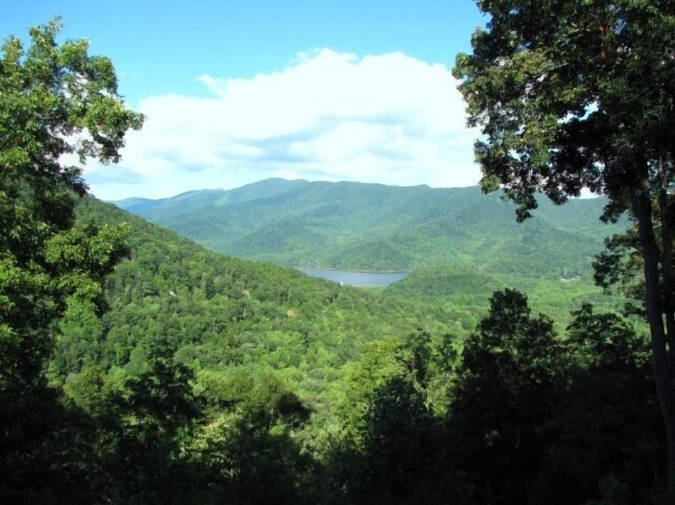Beautiful view of Lake Burnett (also called the Asheville Watershed)