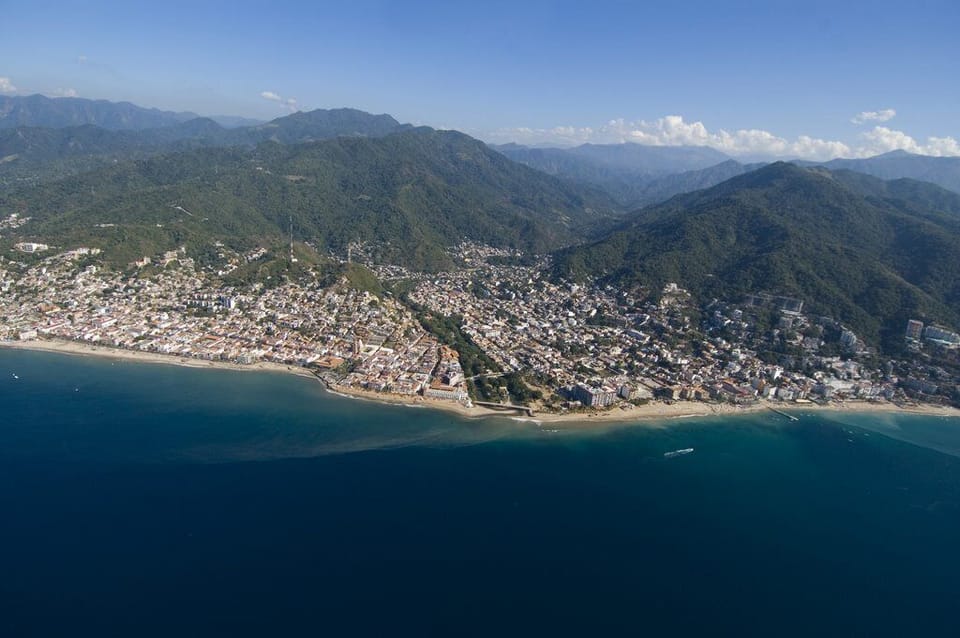 Old Towne Vallarta-River Cuale (center) Los Muertos Pier (right)