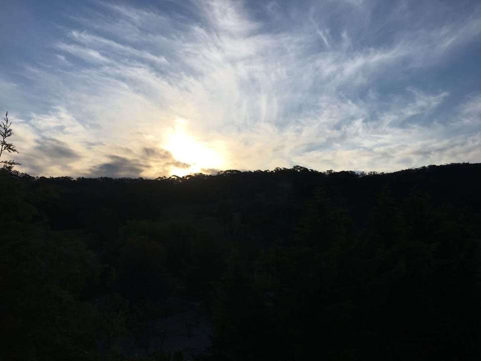 Evening sunset from veranda 