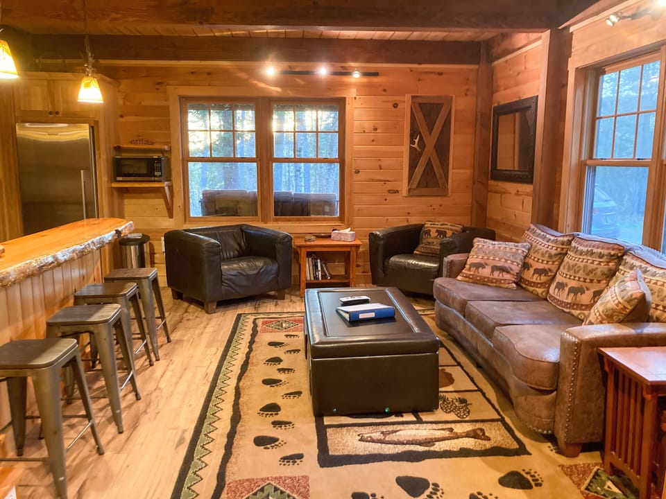 Living room with plenty of seating. 