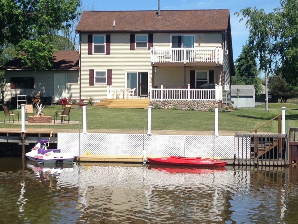 Gorgeous water for swimming, fishing and boating.  Enjoy the view on two decks.