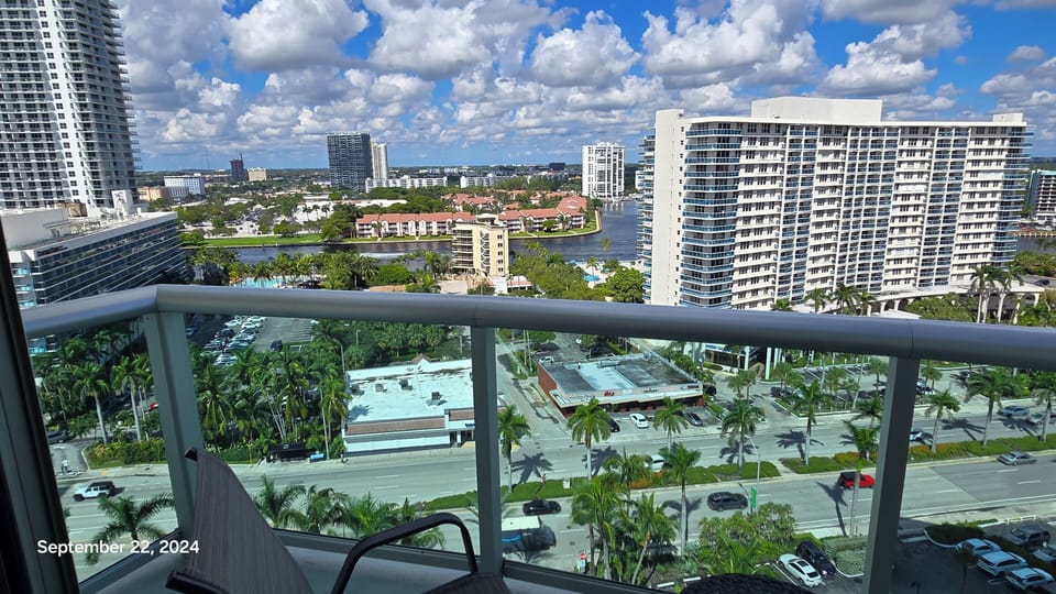 Balcony view of the Intracoastal Waterway