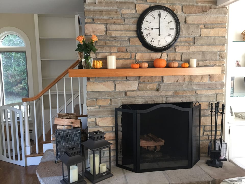 Family room fireplace