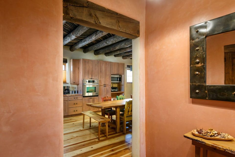 View from entry into the kitchen.