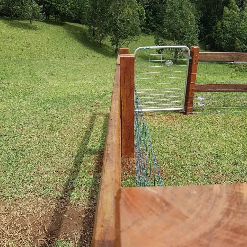 Dog proof fencing. 