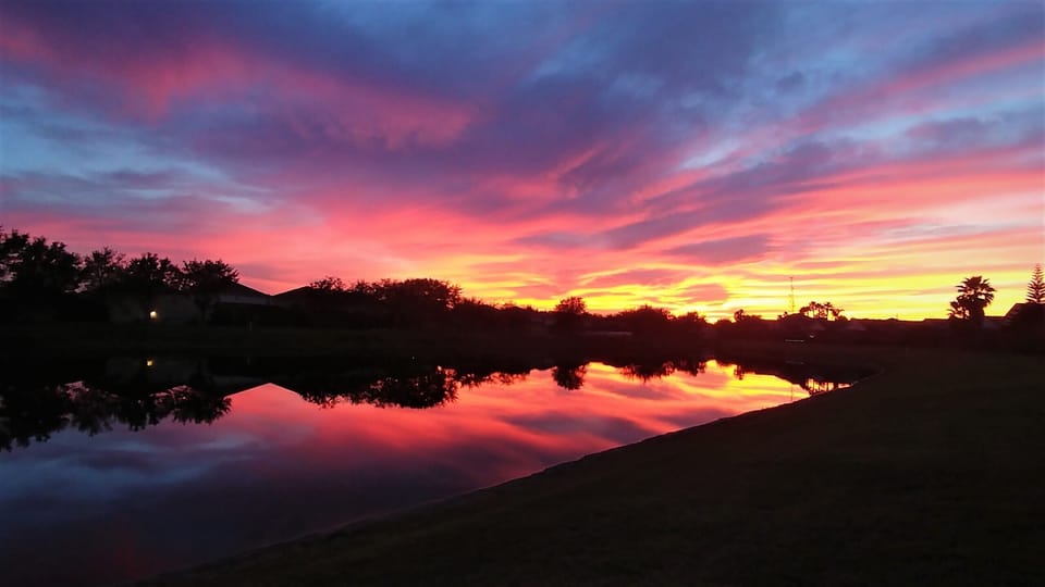 Stunning sunset from your backyard