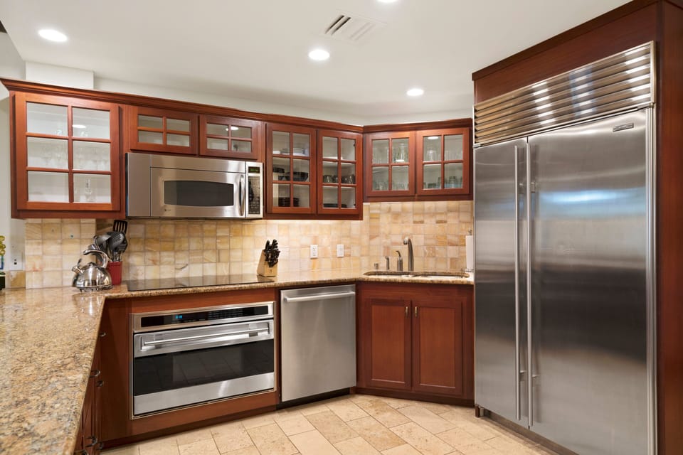Wolf Glass Stove Top & Oven - Microwave - Zero Noise Dishwasher - Subzero Fridge