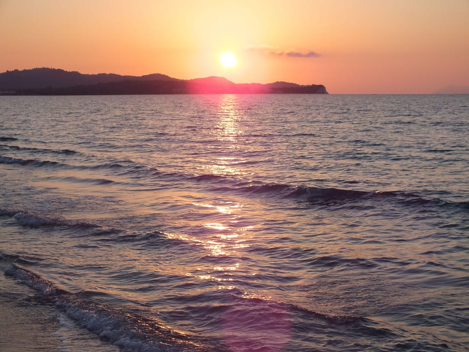 Georgia Apartment  sunset in Acharavi Corfu