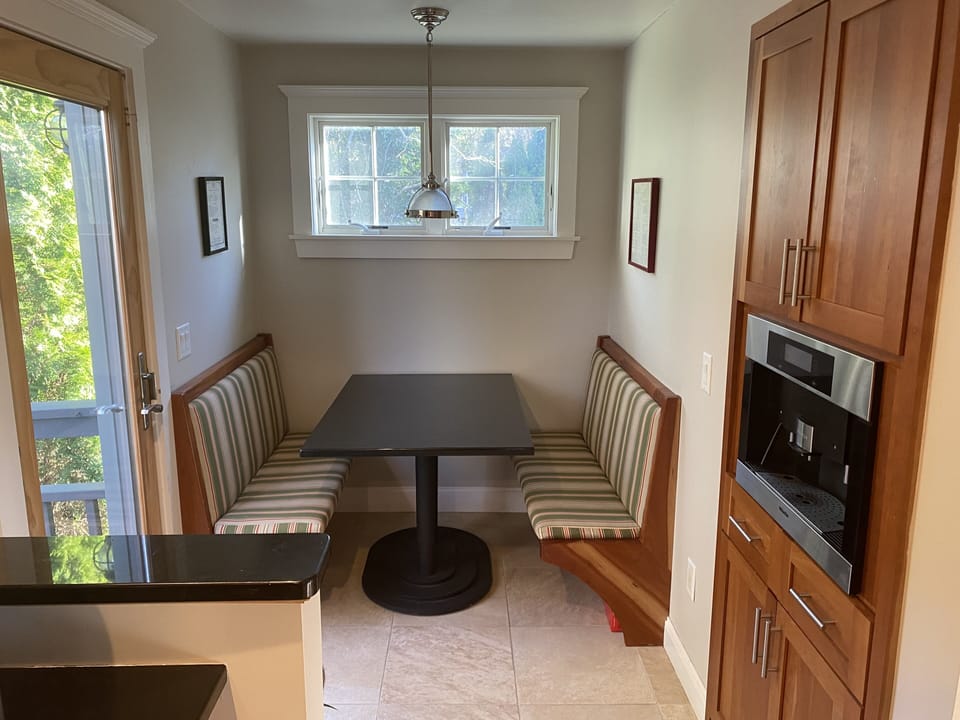 Breakfast nook for morning coffee and muffins