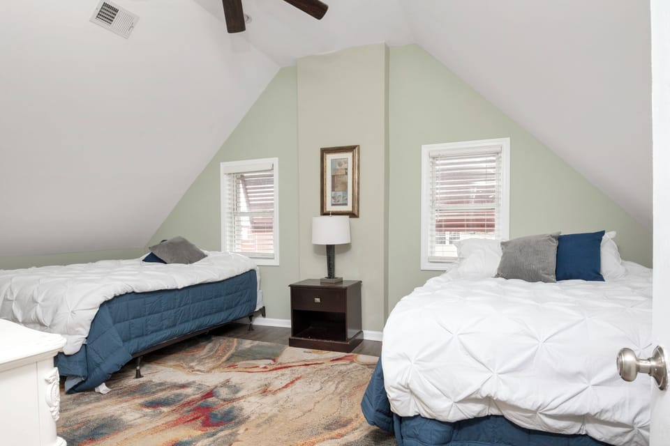 Second  Floor Bedroom #5
 with two Queen