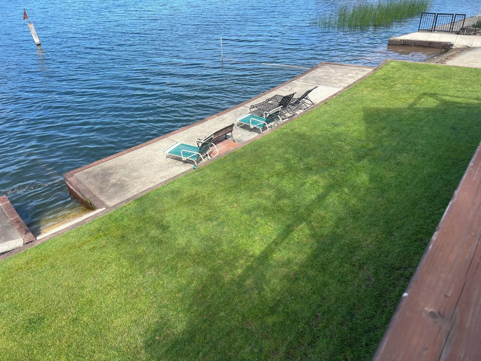 Lakefront off the deck. Picture taken at high water. Summer levels are lower.