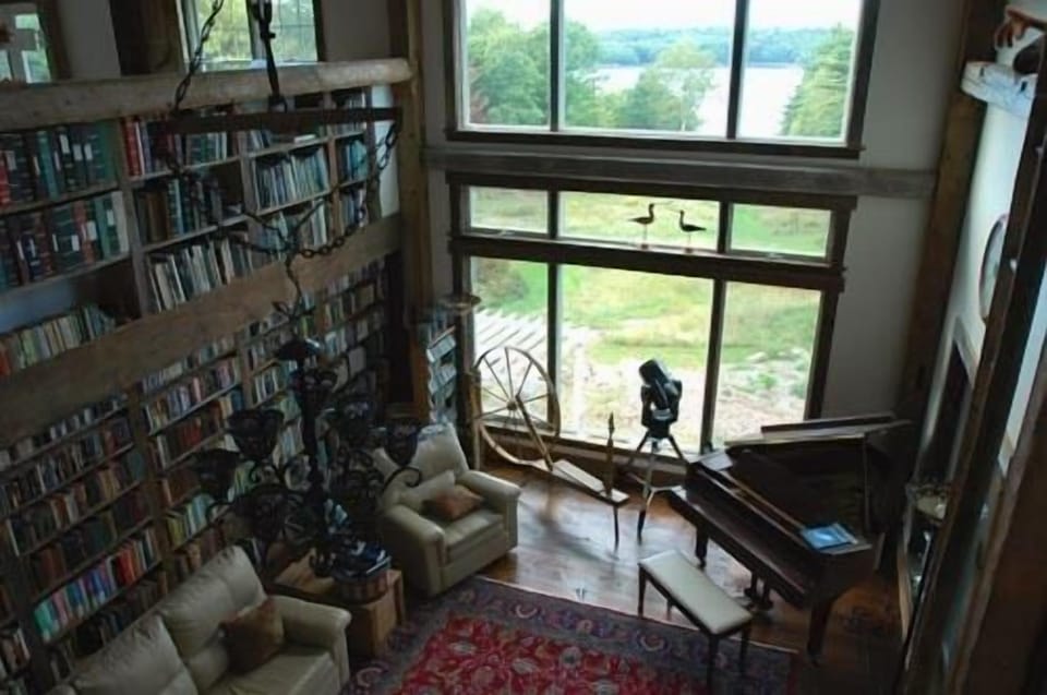 The view of the Back River from the Great Room of the Farmhouse