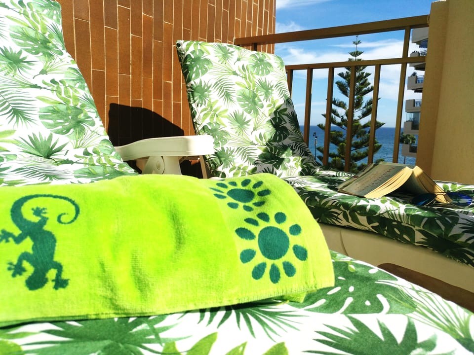 Enjoy the sun on the loungers all day long :)!