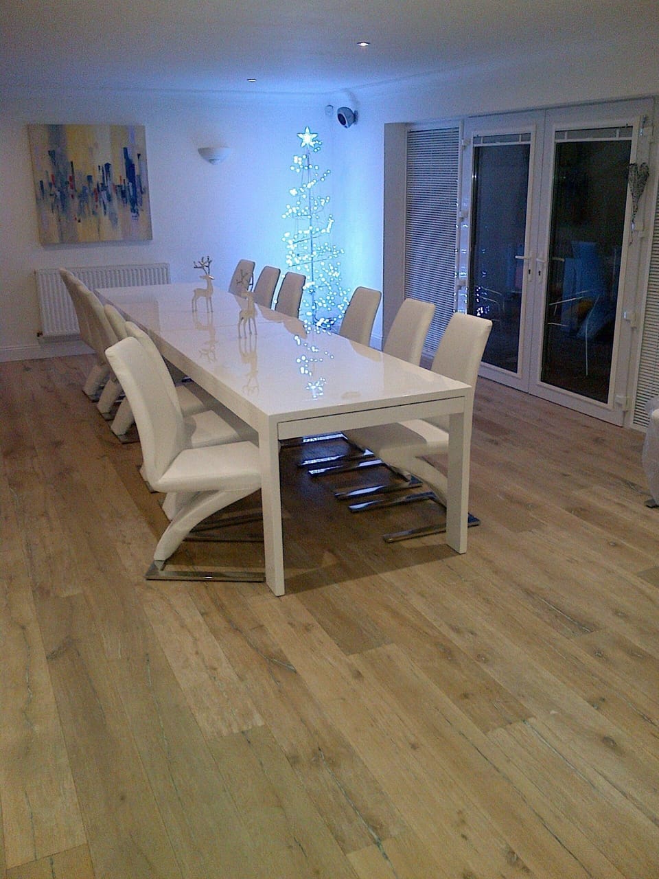 Dining table with 14 chairs