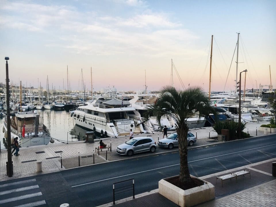 View from the apartment as the sun begins to set