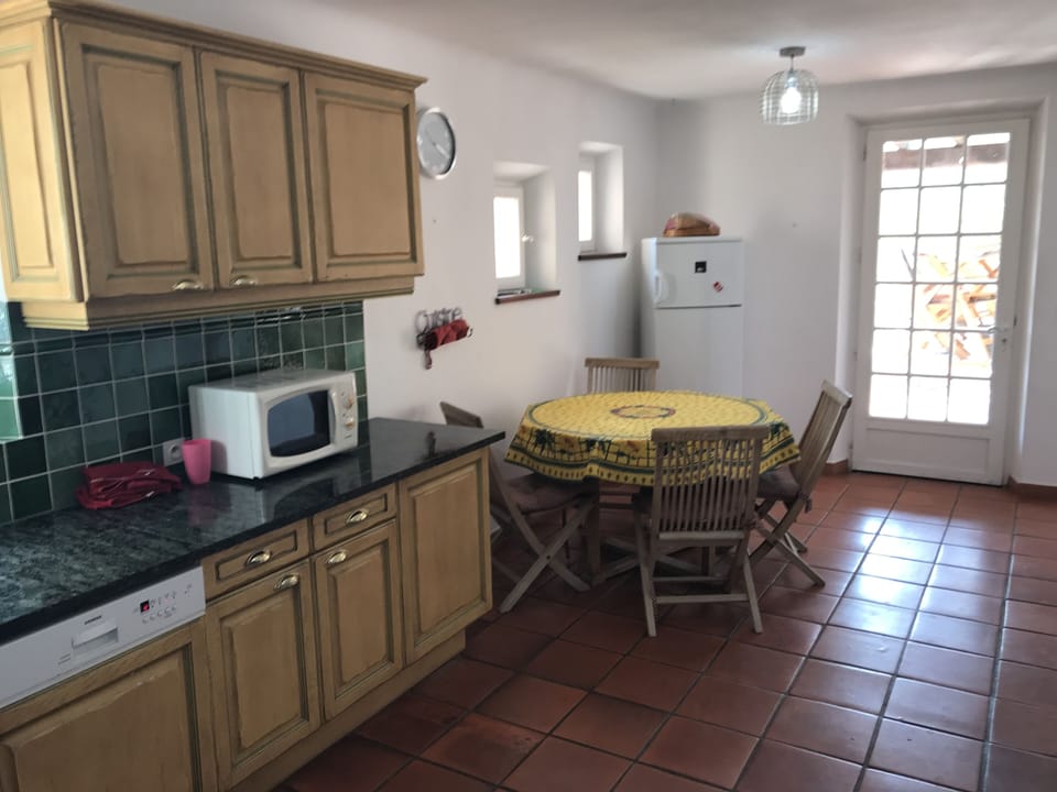 You can see the door out to the terrace