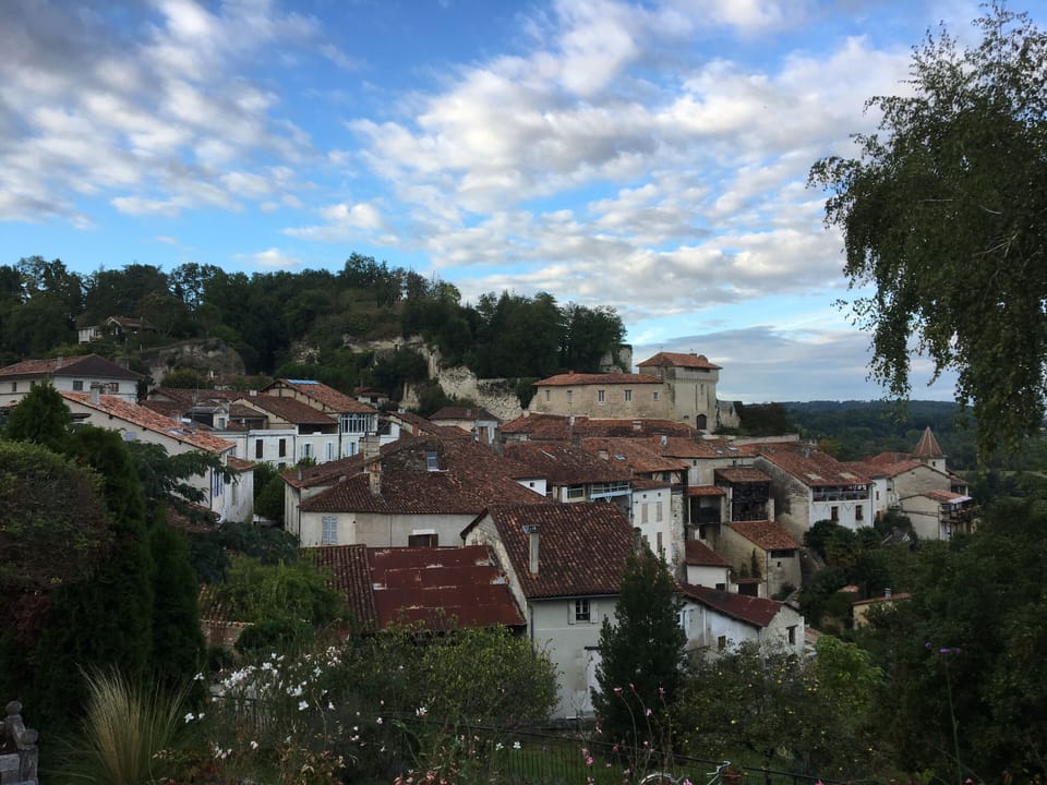 Roof tops of Aubeterre overlooking Dronne 