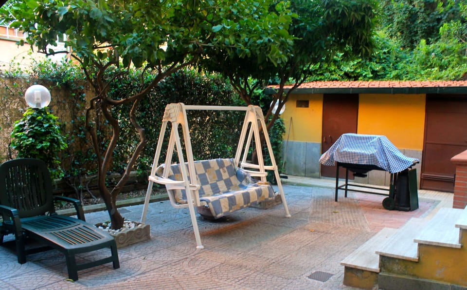 Private garden shaded by lemon and mandarin trees