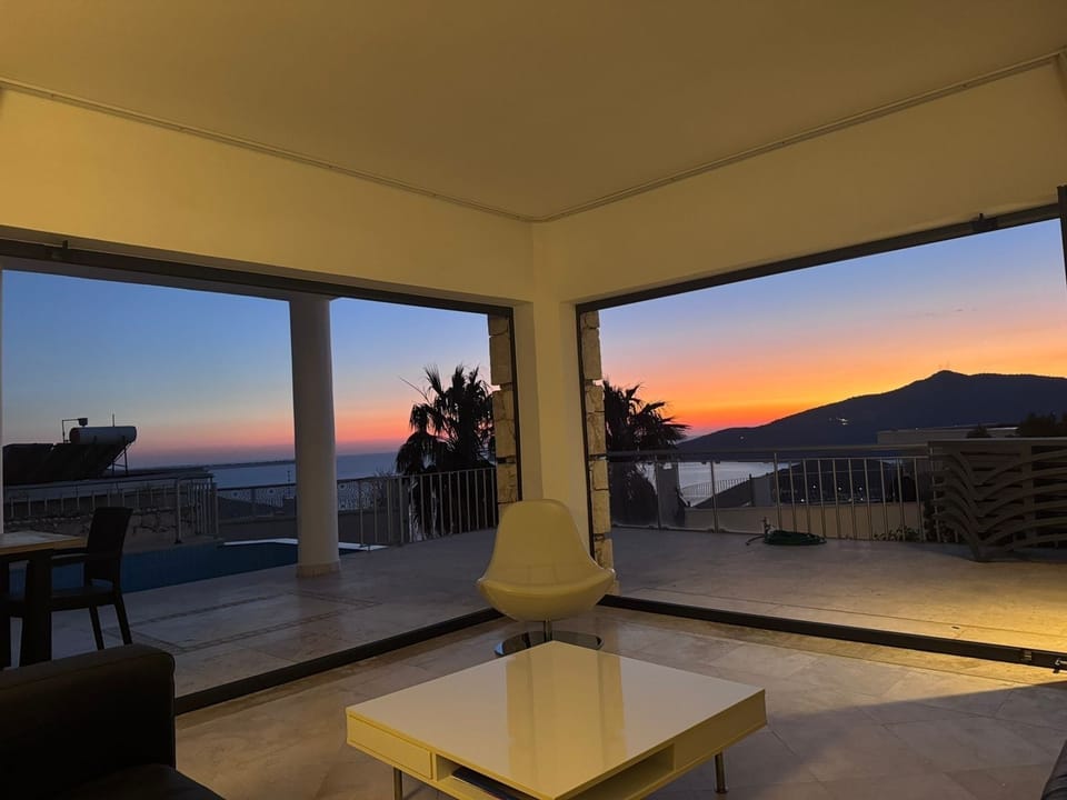 Sunset from the sofa