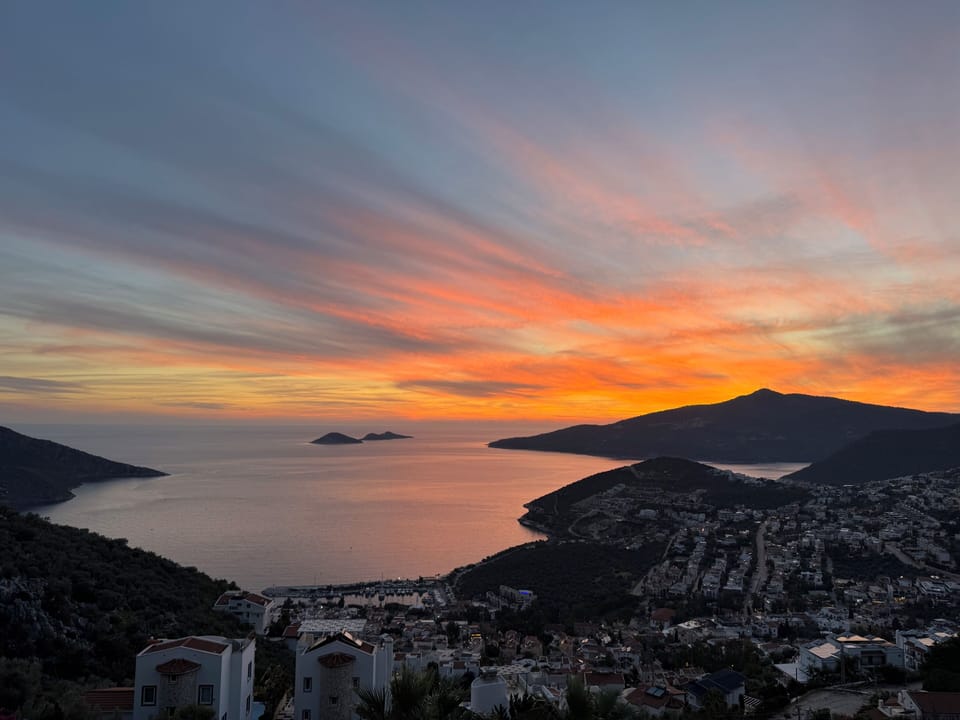 Sunset from the roof terrace