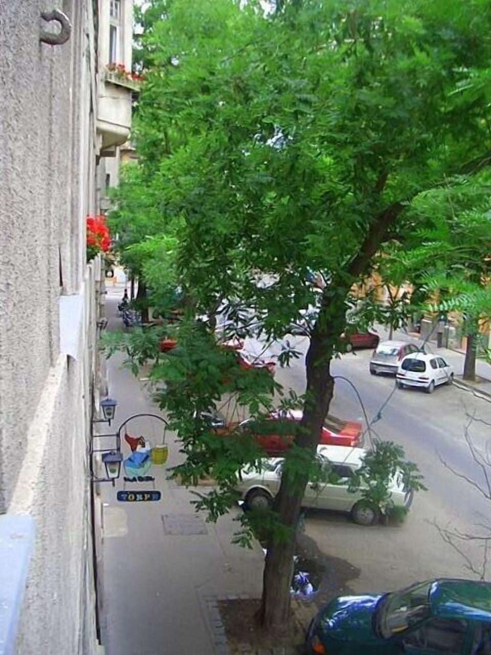 Falk Miksa - view from window. A quiet street very near the Parliament