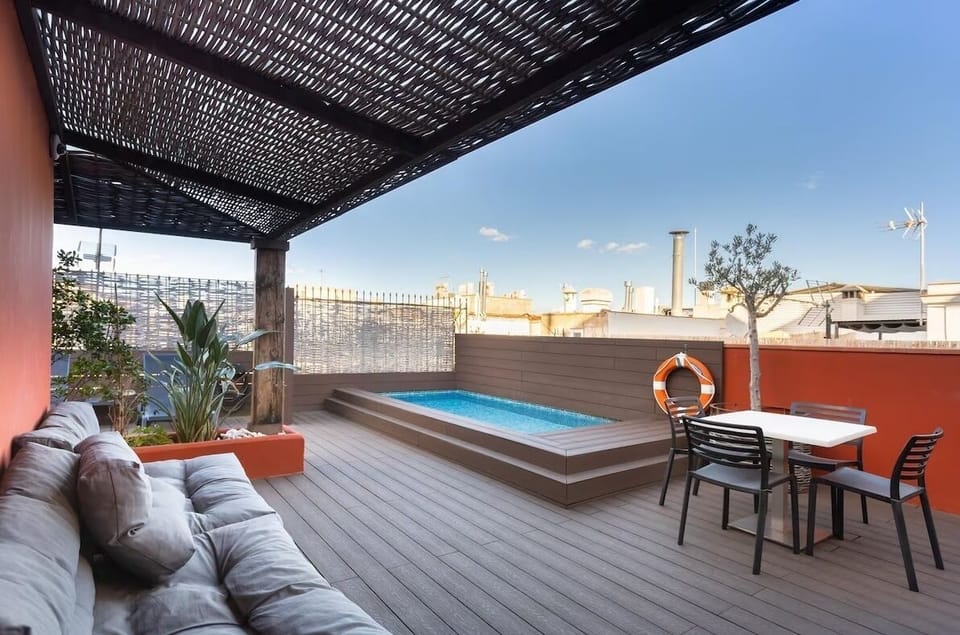 Wonderful rooftop terrace shared with other guests!