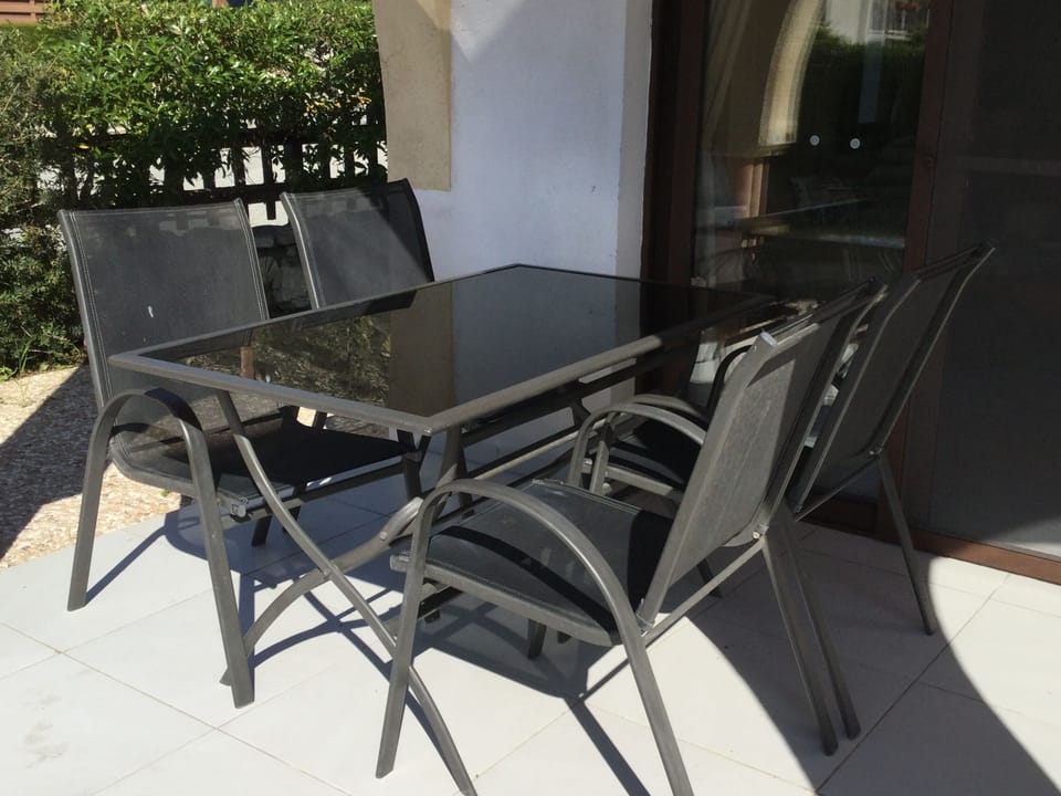 Rear terrace seating area