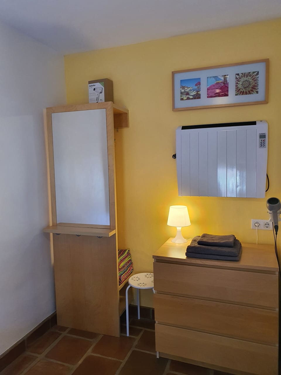 Both twin bedrooms have fans, heating, hairdryer, drawers and hanging space.