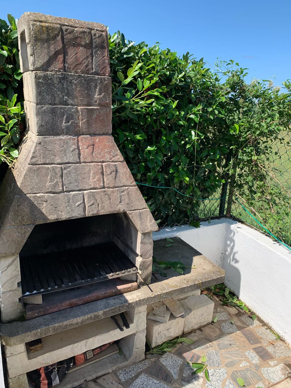 Large stone barbecue 