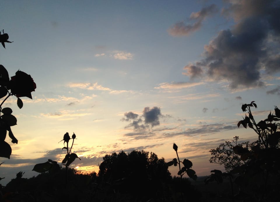 Sunset from the veranda of apt. Amelia